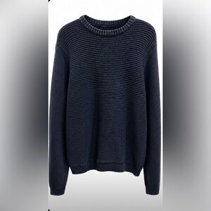 L.O.G.G Classic Ribbed Crewneck Sweater - Navy